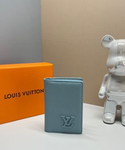 Design Louis Vuitton | Unisex Street Style Plain Leather Folding Wallet Bridal Logo